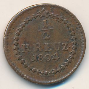 Baden, 1/2 kreuzer, 1803–1805