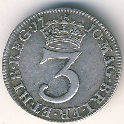 Великобритания, 3 пенса (1703–1713 г.)