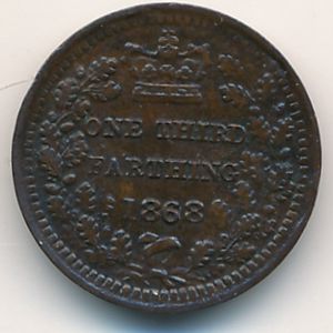 Great Britain, 1/3 farting, 1866–1885