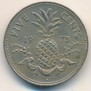 Bahamas, 5 cents, 1973