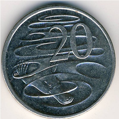 Australia, 20 cents, 1999–2019
