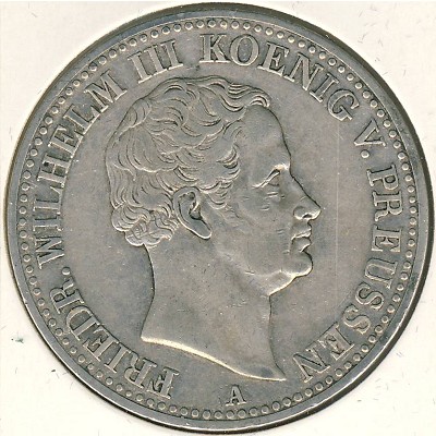 Prussia, 1 thaler, 1829–1840