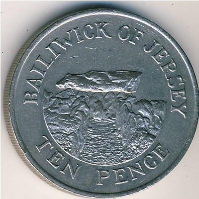 Джерси, 10 пенсов (1983–1990 г.)