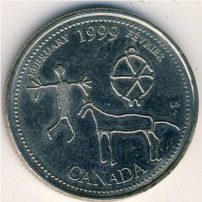 Canada, 25 cents, 1999