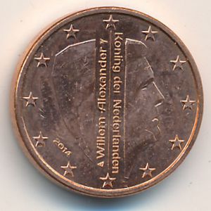 Netherlands, 1 euro cent, 2014