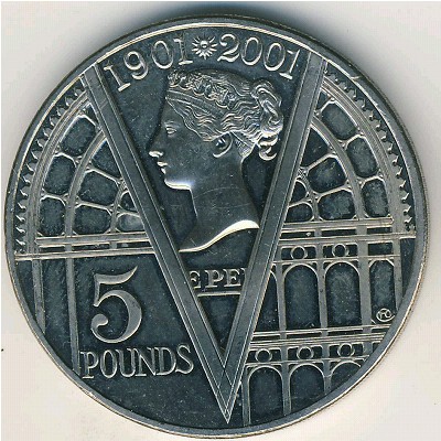 Great Britain, 5 pounds, 2001