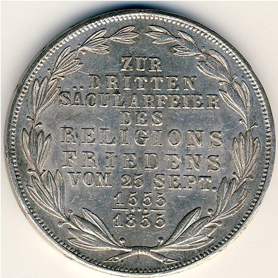 Frankfurt, 2 gulden, 1855