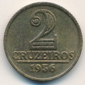 Бразилия, 2 крузейро (1956 г.)