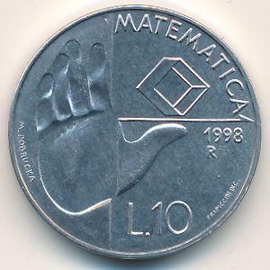 San Marino, 10 lire, 1998