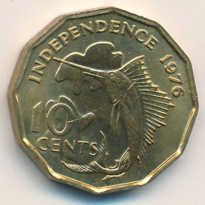 Seychelles, 10 cents, 1976