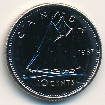Canada, 10 cents, 1979–1989