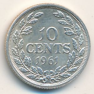 Либерия, 10 центов (1960–1961 г.)