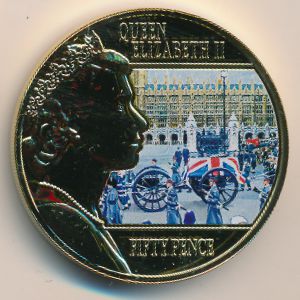 Гернси, 50 пенсов (2014 г.)