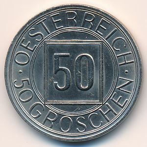 Австрия, 50 грошей (1934 г.)