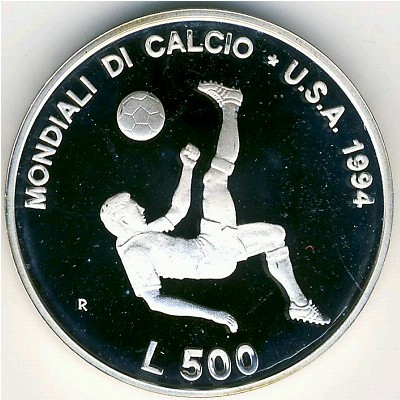 San Marino, 500 lire, 1994