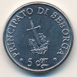 Seborga., 5 centesimi, 1995