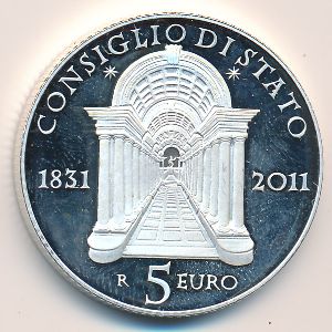 Италия, 5 евро (2011 г.)