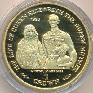 Gibraltar, 1 crown, 1999