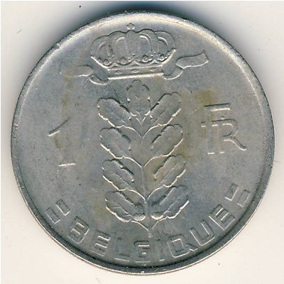 Belgium, 1 franc, 1950–1988