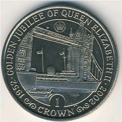 Gibraltar, 1 crown, 2002