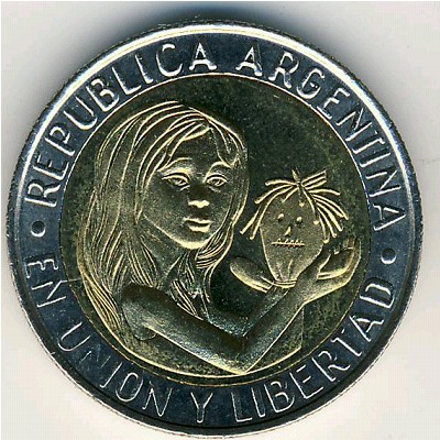 Argentina, 1 peso, 1996