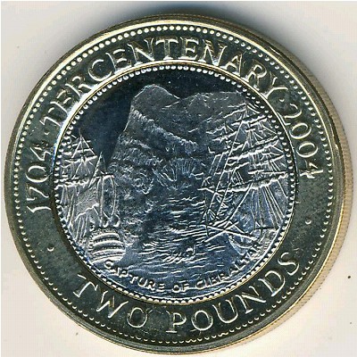 Gibraltar, 2 pounds, 2004