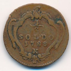 Gorizia, 1/2 soldo, 1788–1789