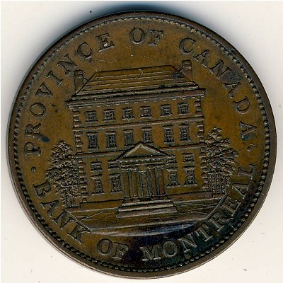 Quebec, 2 sous - 1 penny, 1842