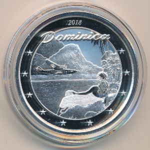 Dominica, 2 dollars, 2018