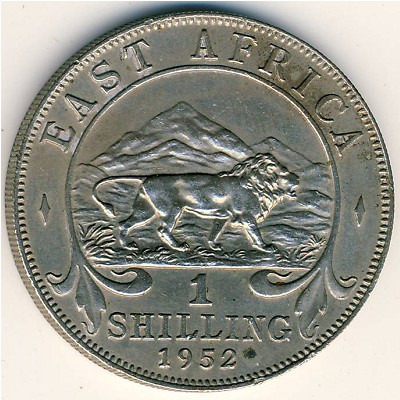 East Africa, 1 shilling, 1948–1952