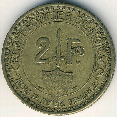Monaco, 2 francs, 1926