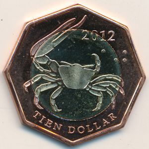 Sint Eustatius., 10 dollars, 2012