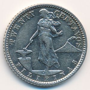 Philippines, 20 centavos, 1928