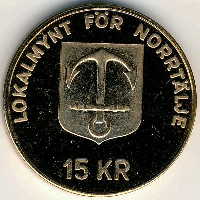 Sweden., 15 kronor, 1982