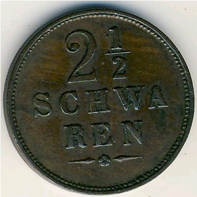 Bremen, 2 1/2 schwaren, 1841–1866