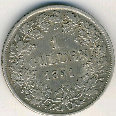 Баден, 1 гульден (1837–1841 г.)