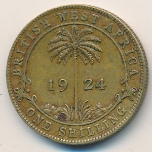 British West Africa, 1 shilling, 1920–1936