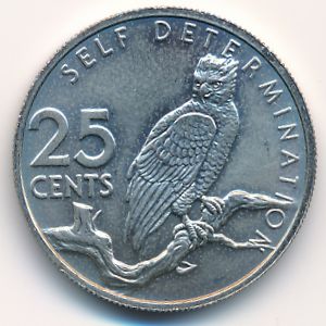 Guyana, 25 cents, 1976–1980
