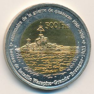 Juan de Nova Island., 500 francs, 2018
