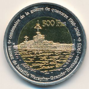 Bassas da india., 500 francs, 2018