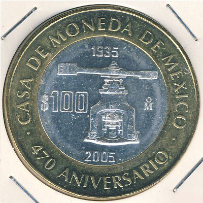 Mexico, 100 pesos, 2005