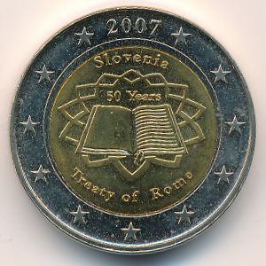 Slovenia., 2 euro, 2007