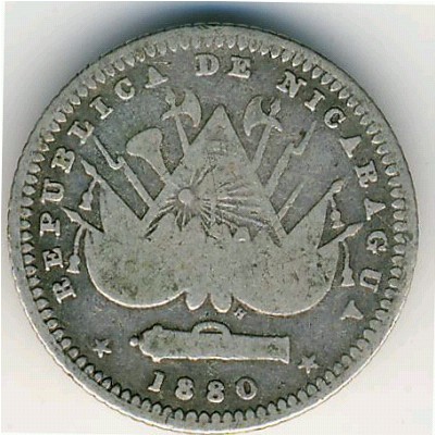 Nicaragua, 10 centavos, 1880