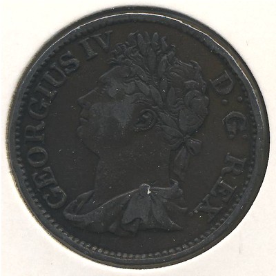 Ирландия, 1/2 пенни (1822–1823 г.)