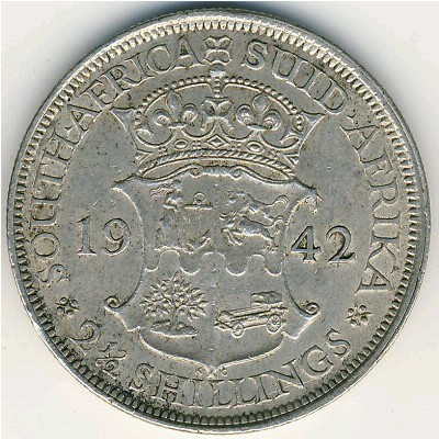 South Africa, 2 1/2 shillings, 1937–1947