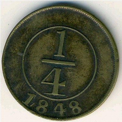 Доминиканская республика, 1/4 реала (1844–1848 г.)
