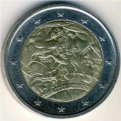 Italy, 2 euro, 2008