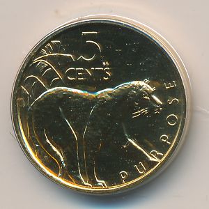 Guyana, 5 cents, 1976–1980