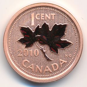 Canada, 1 cent, 2004–2015