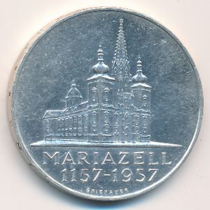 Austria, 25 schilling, 1957